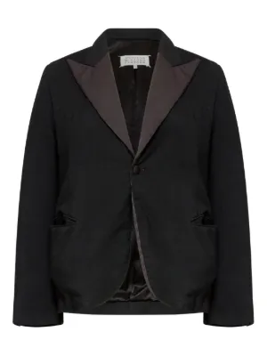 Maison Margiela メゾン・マルジェラ ノーカラー ブレザー - FARFETCH