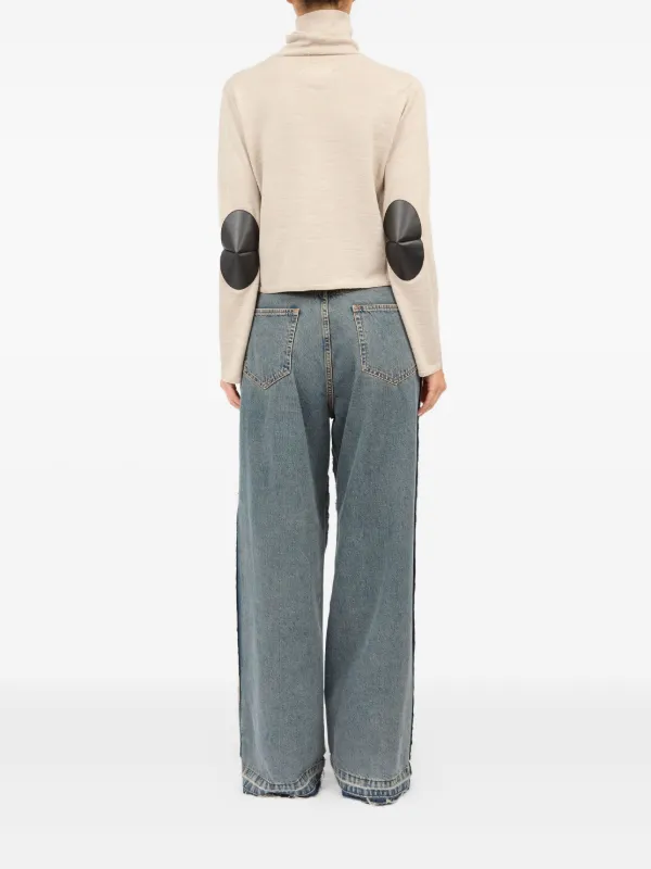トップス MM6 Maison Margiela MM6 Maison Margiela mock-neck long-sleeve Top | Neutrals | FARFETCH CA