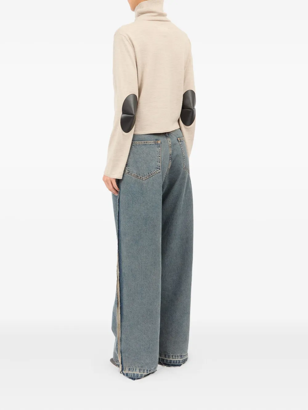 mock-neck long-sleeve top