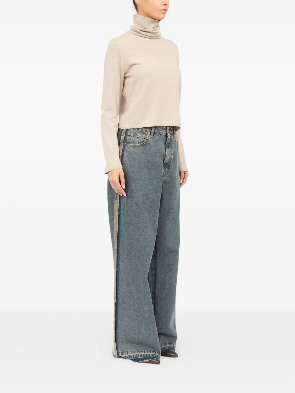 MM6 Maison Margiela Top met col Beige