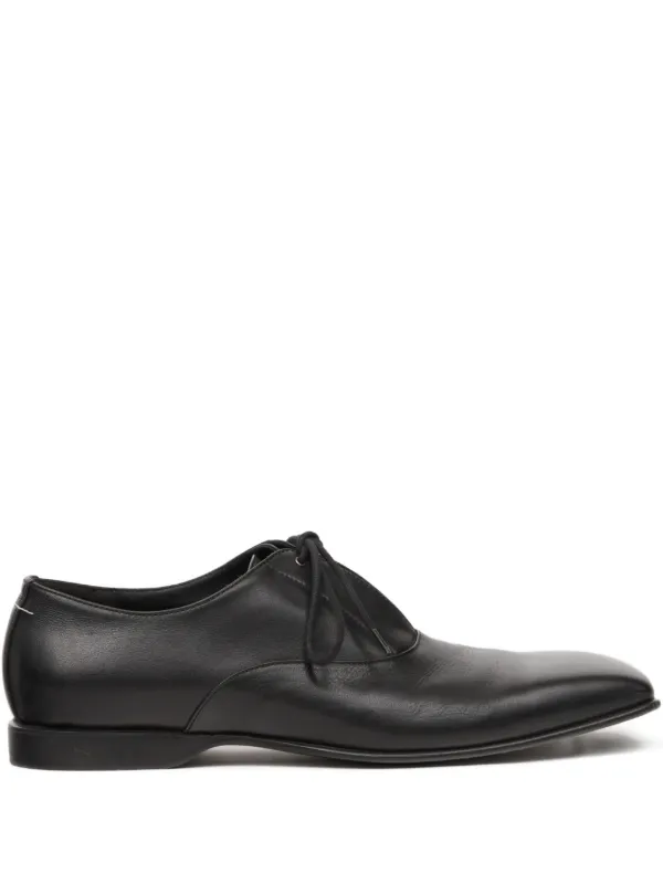 Maison Margiela レースアップ レザーシューズ | ブラック | FARFETCH JP