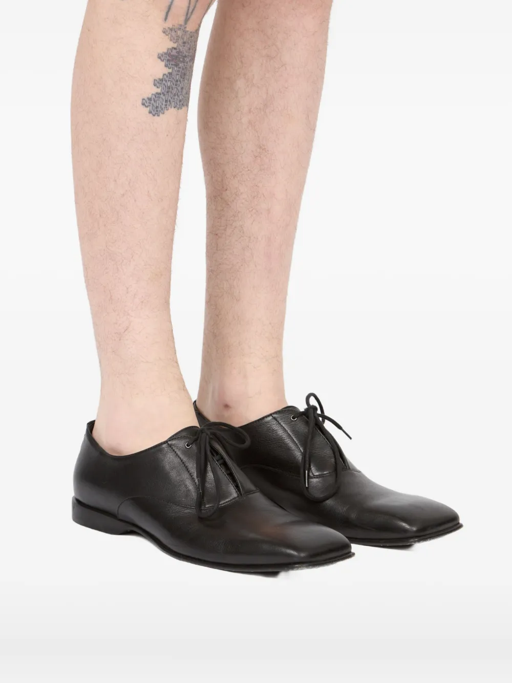 Maison Margiela leather lace-up shoes Black