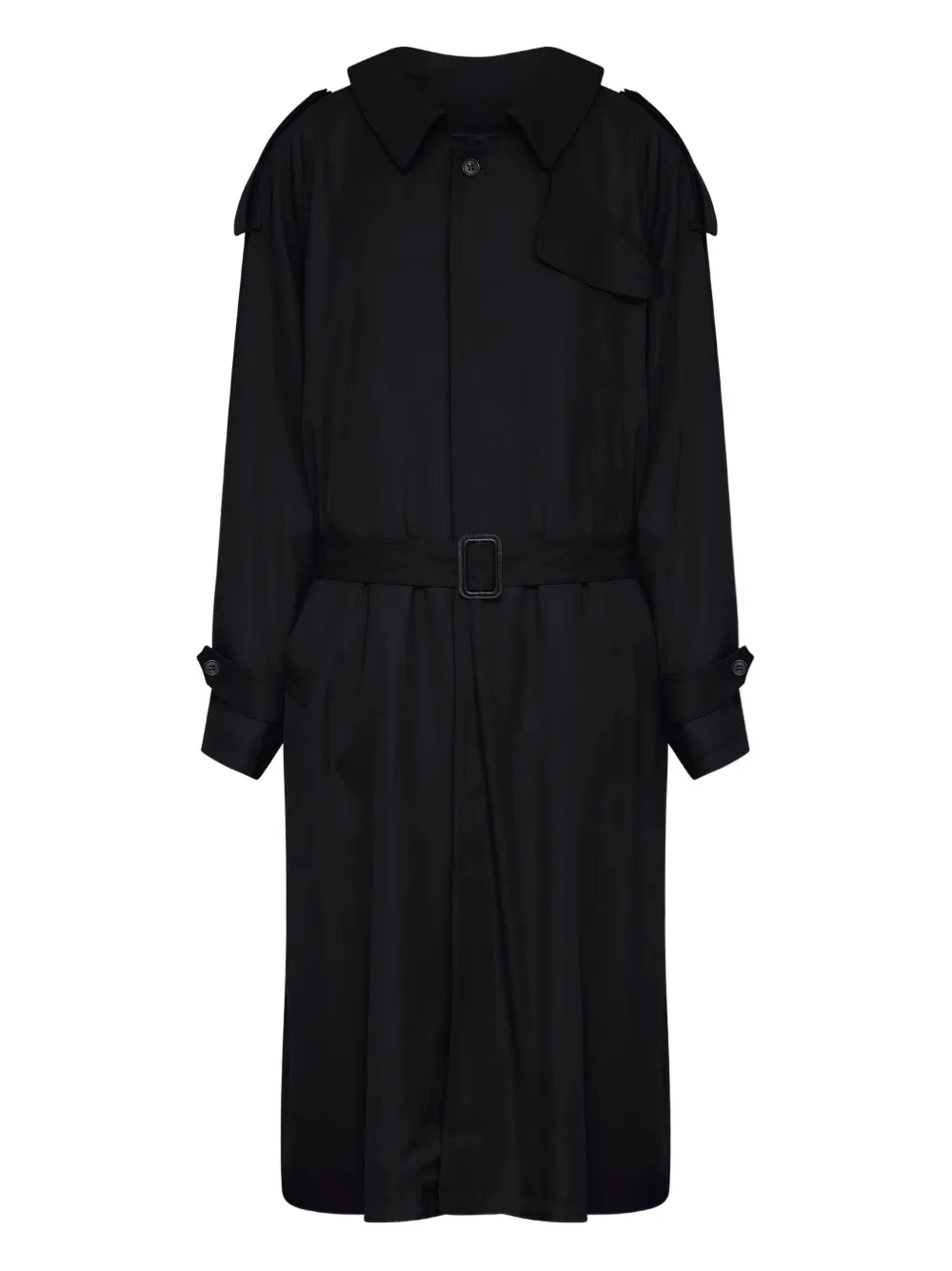 MM6 Maison Margiela double-breasted belted coat | Black | Image 1