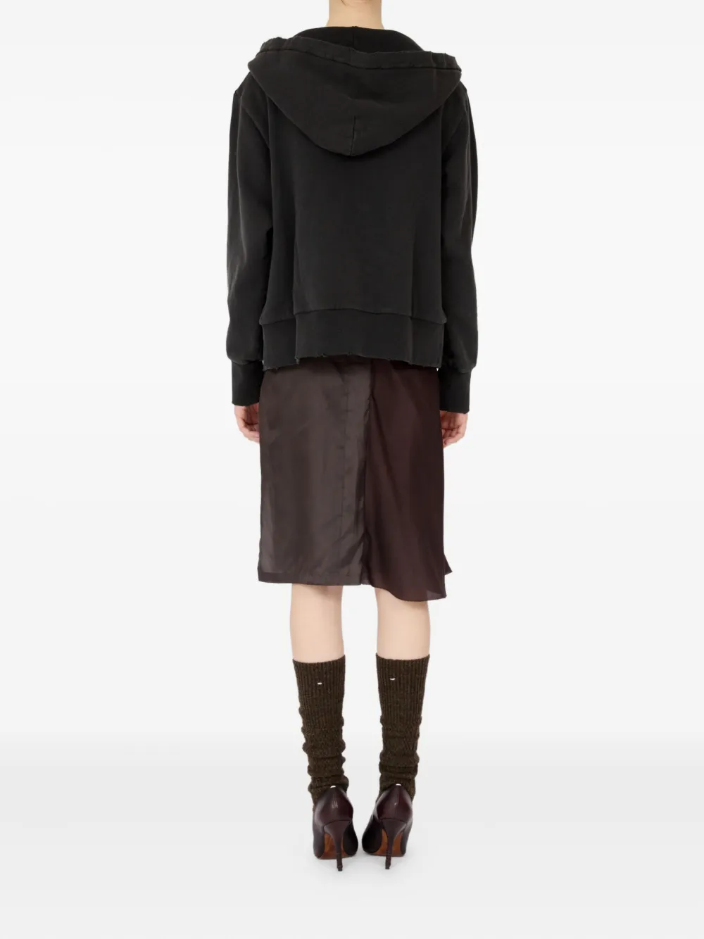 Maison Margiela Zip-up Hoodie In Black