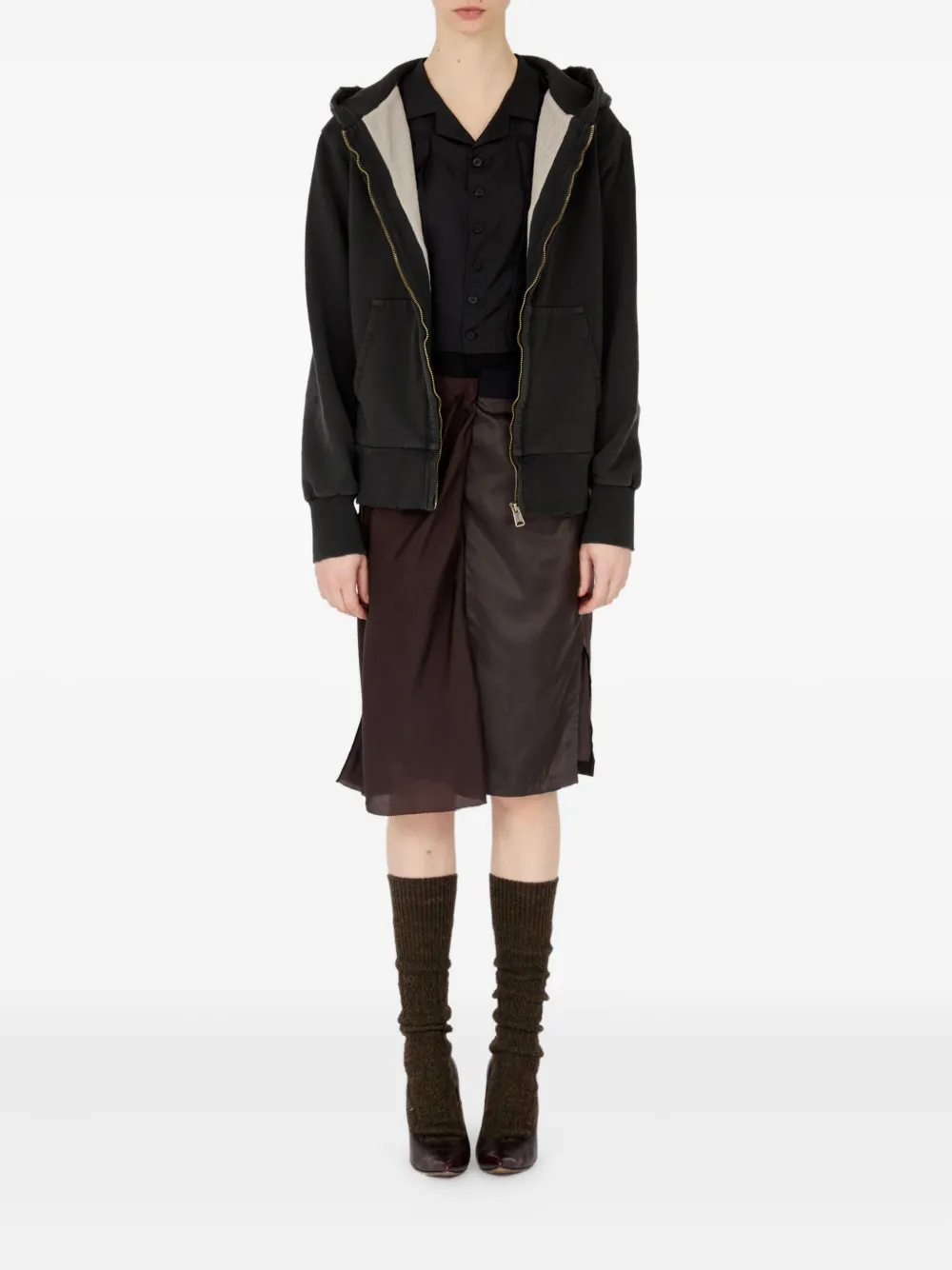 Maison Margiela Hoodie met rits - Grijs