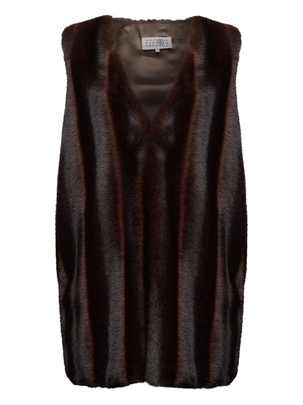 MM6 Maison Margiela Mini-jurk van imitatiebont Zwart
