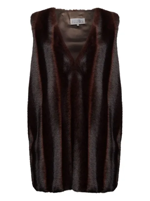 MM6 Maison Margiela faux-fur mini dress