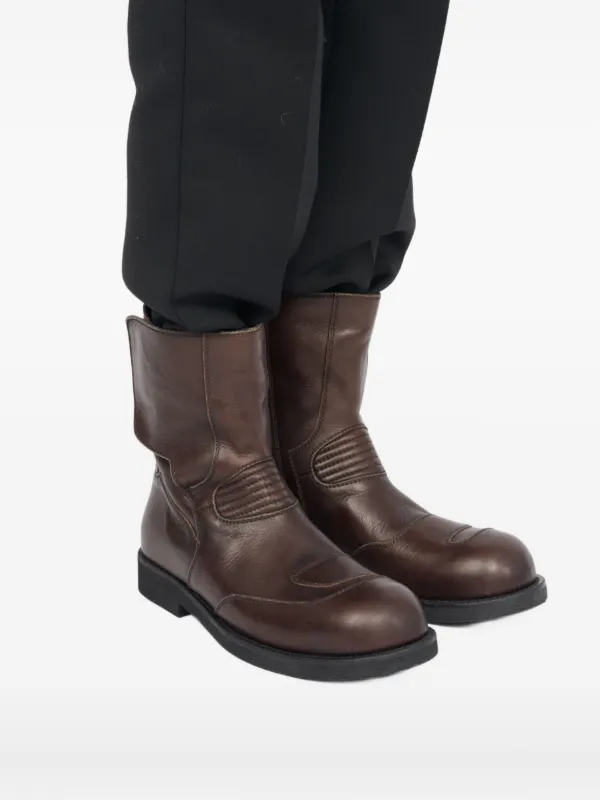 MM6 Maison Margiela チャンキーヒール アンクルブーツ | ブラウン