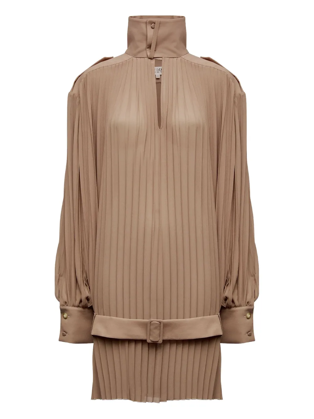 MM6 Maison Margiela ハイネック ドレス - ニュートラル MM6 Maison Margiela ハイネック ドレス - ニュートラル