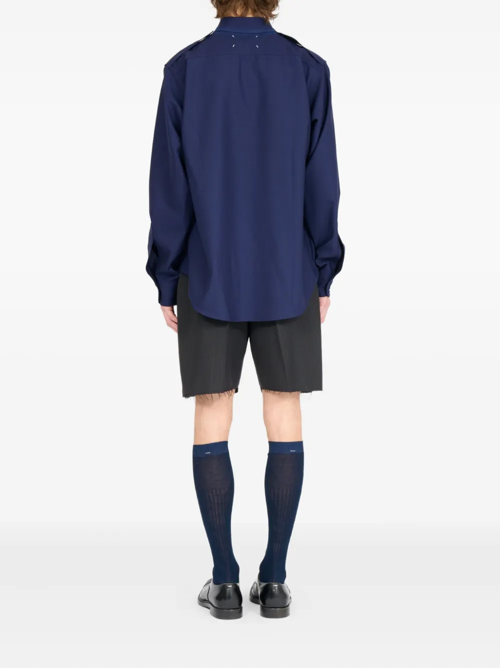 Maison Margiela Wollen overhemd Blauw
