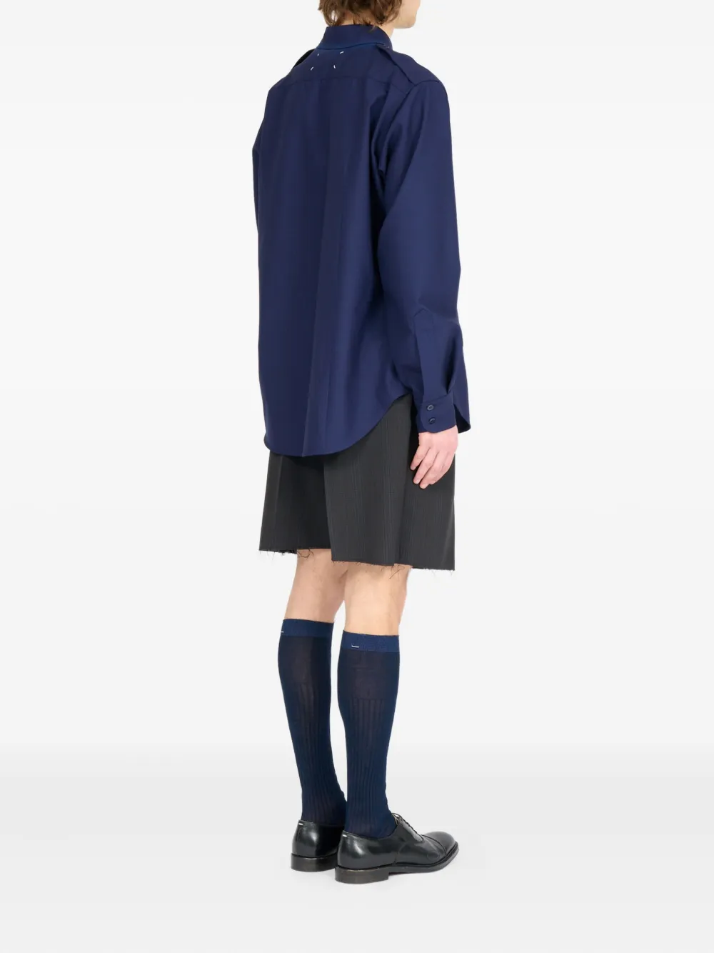 Maison Margiela Wollen overhemd Blauw