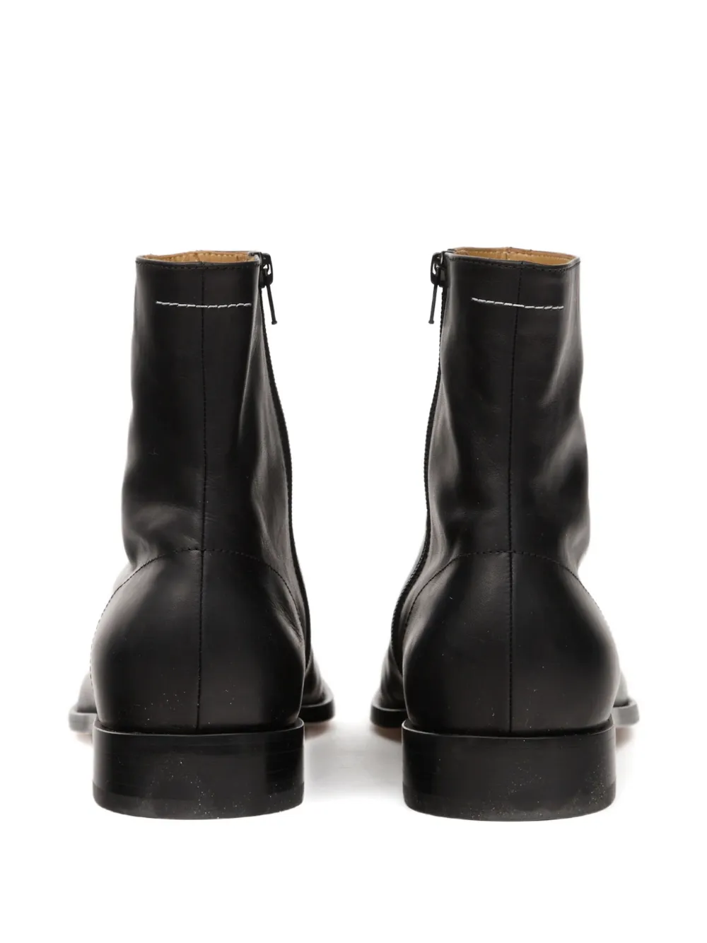 MM6 Maison Margiela leather ankle boots Black