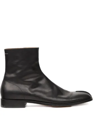 MM6 Maison Margiela Ankle Boot De Couro | Preto | FARFETCH BR