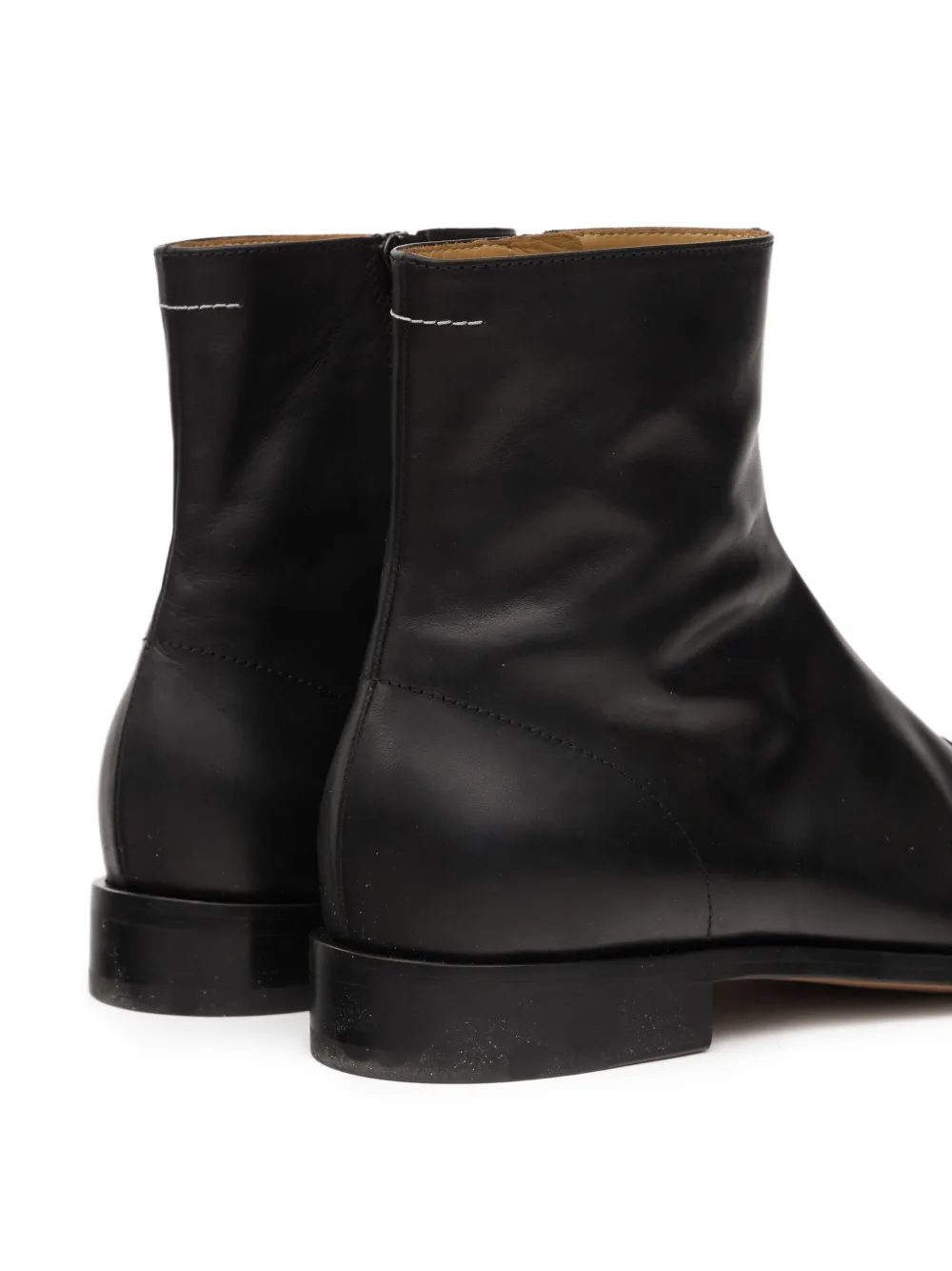 MM6 Maison Margiela leather ankle boots Black