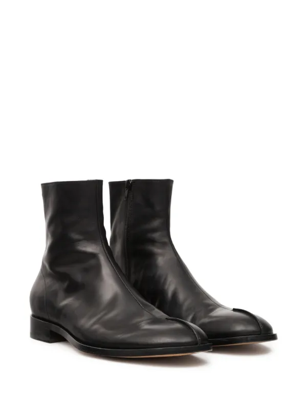 mm6 maison margiela ブーツ MM6 Maison Margiela Leather Ankle Boots | Black | FARFETCH