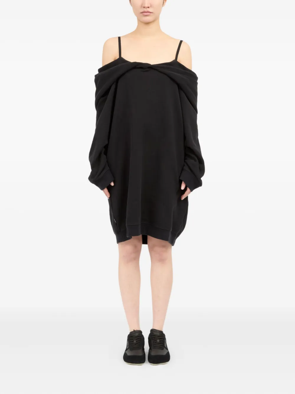sleeveless twisted mini dress