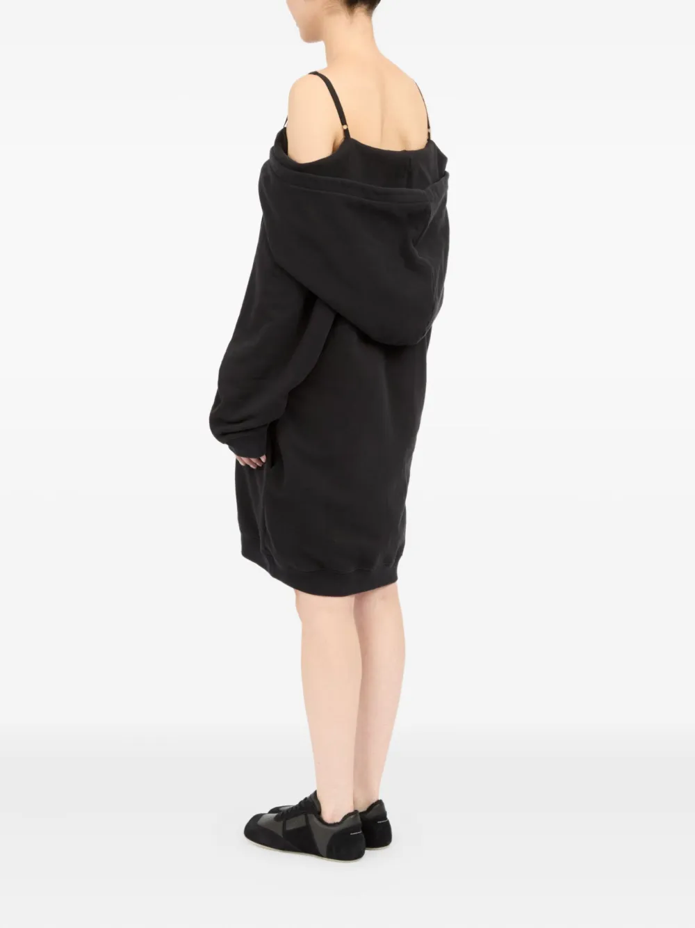 MM6 Maison Margiela sleeveless twisted mini dress Zwart
