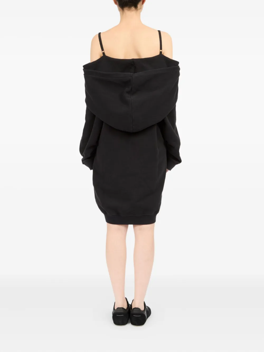 MM6 Maison Margiela sleeveless twisted mini dress - Zwart