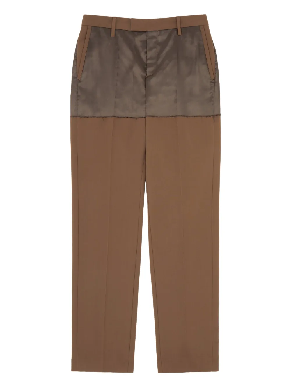 MM6 Maison Margiela two-tone panelled trousers Bruin