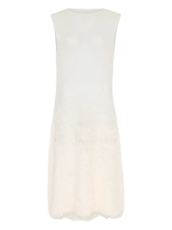 maison margiela knit dress Retrograde Silk | Neutrals sweater silhouette with crew
