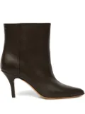 MM6 Maison Margiela pointed-toe leather ankle boots - Brown