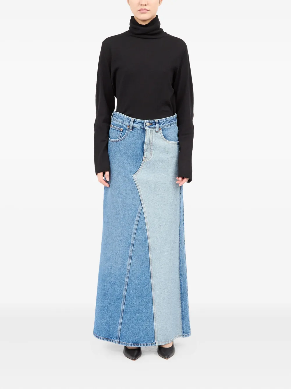 MM6 Maison Margiela cotton denim skirt - Blauw
