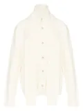 MM6 Maison Margiela scarf-detail button-up cardigan - Neutrals