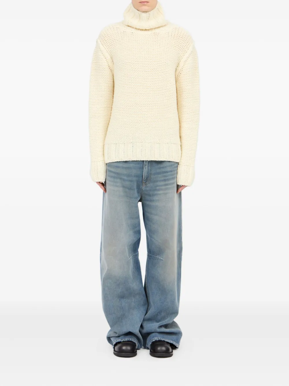 MM6 Maison Margiela Chunky gebreide trui - Beige