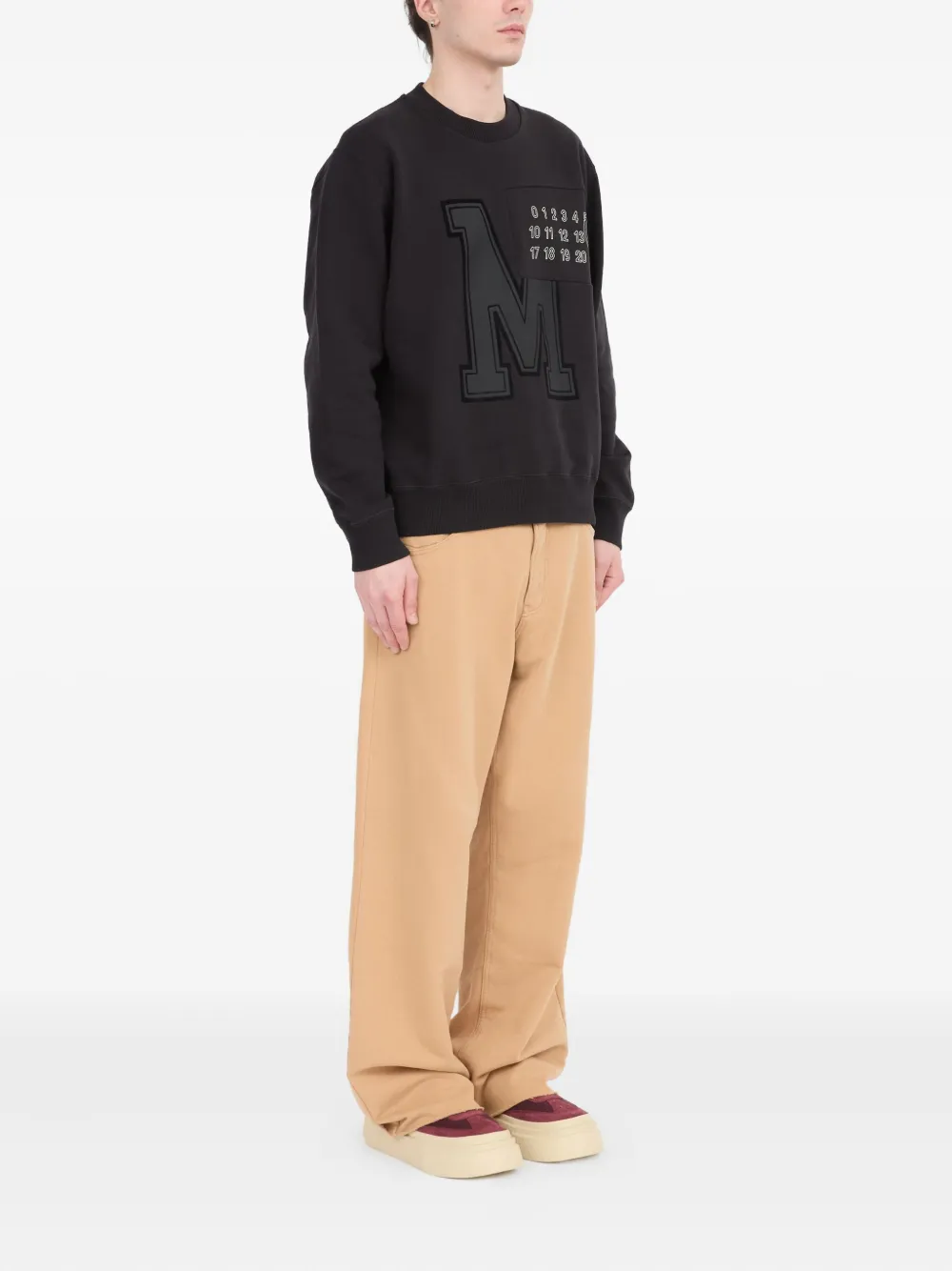MM6 Maison Margiela Sweater met logopatch Zwart