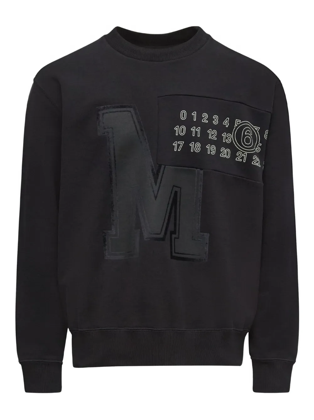 MM6 Maison Margiela ロゴ スウェットシャツ - ブラック MM6 Maison Margiela ロゴ スウェットシャツ - ブラック