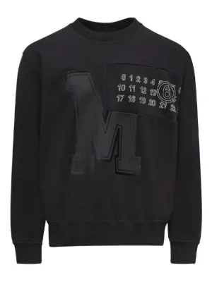 Balmain logo-embroidered Cotton Sweatshirt | Preto | FARFETCH BR
