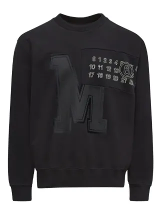 MM6 Maison Margiela ロゴ スウェットシャツ | ブラック | FARFETCH JP