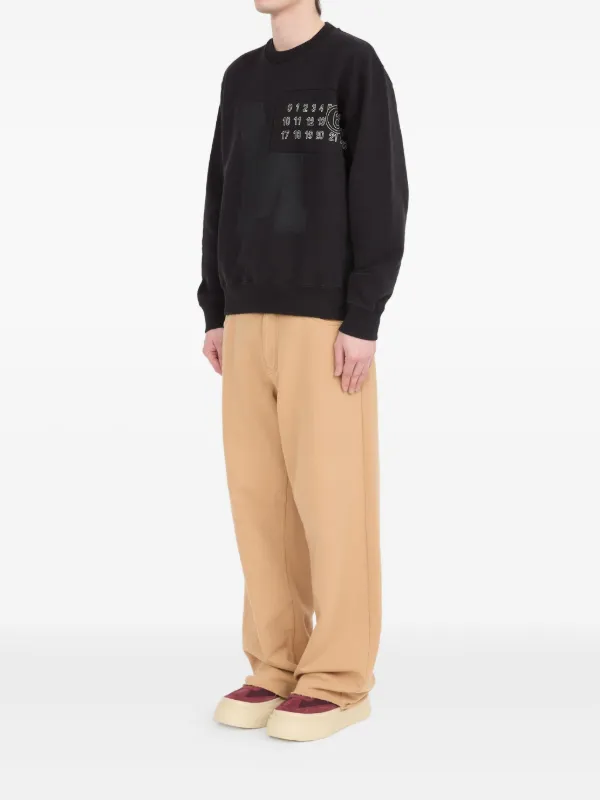 MM6 Maison Margiela ロゴ スウェットシャツ | ブラック | FARFETCH JP