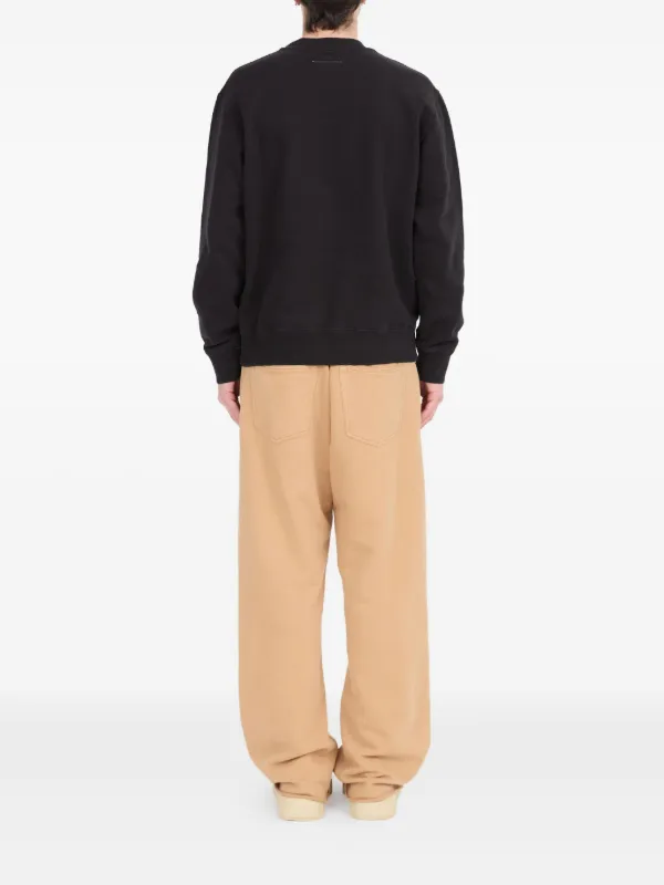 MM6 Maison Margiela ロゴ スウェットシャツ | ブラック | FARFETCH JP