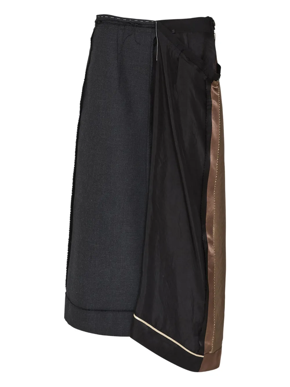 Maison Margiela asymmetrical panelled skirt Grijs