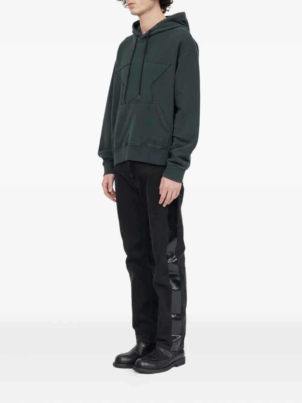 MM6 Maison Margiela Hoodie met geborduurde ster Blauw