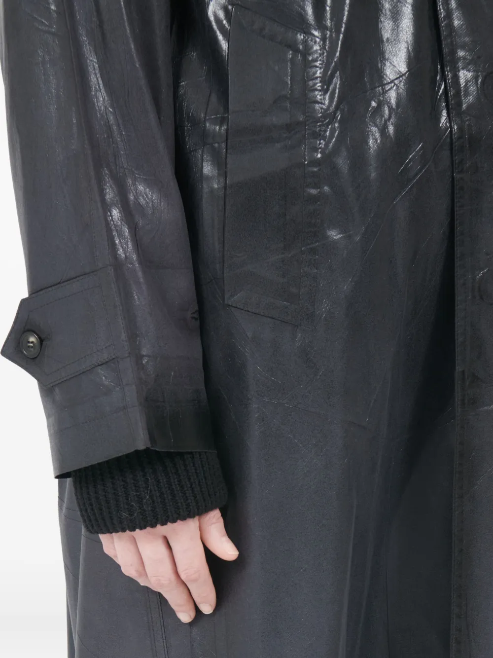 Maison Margiela Stylish Raincoat Flap Pockets In Black
