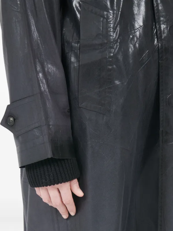 Maison Margiela プリント トレンチコート | ブラック | FARFETCH JP