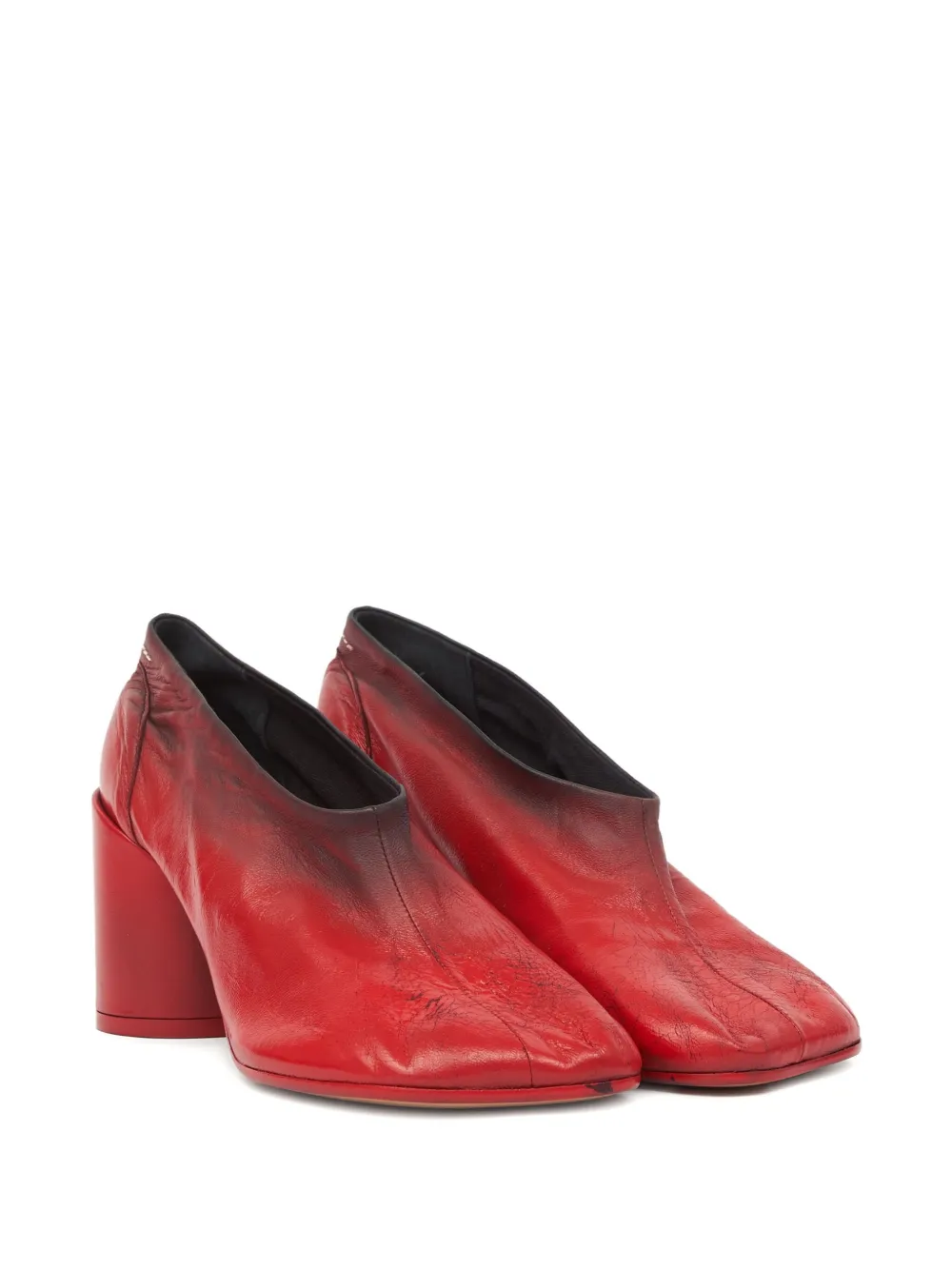 MM6 Maison Margiela leather pumps Red