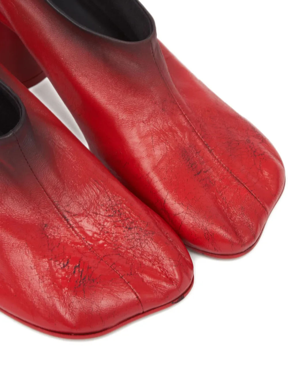 MM6 Maison Margiela leather pumps Red