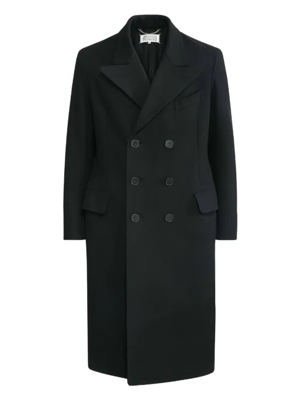 maison margiela ダブルブレストコード Maison Margiela Wool ダブルブレストコート Blazer () IFCHIC.COM