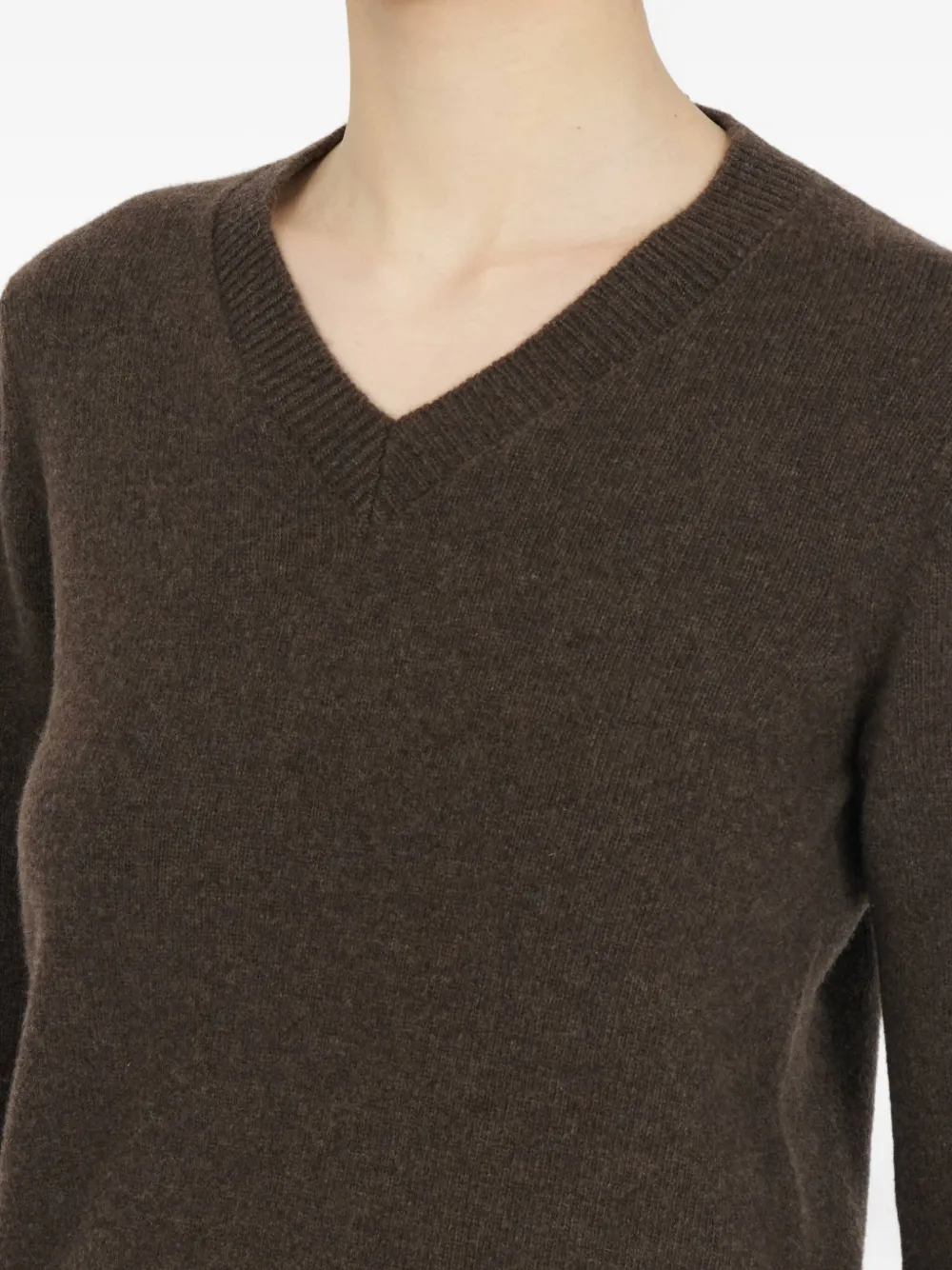MM6 Maison Margiela Sweater met V-hals Bruin