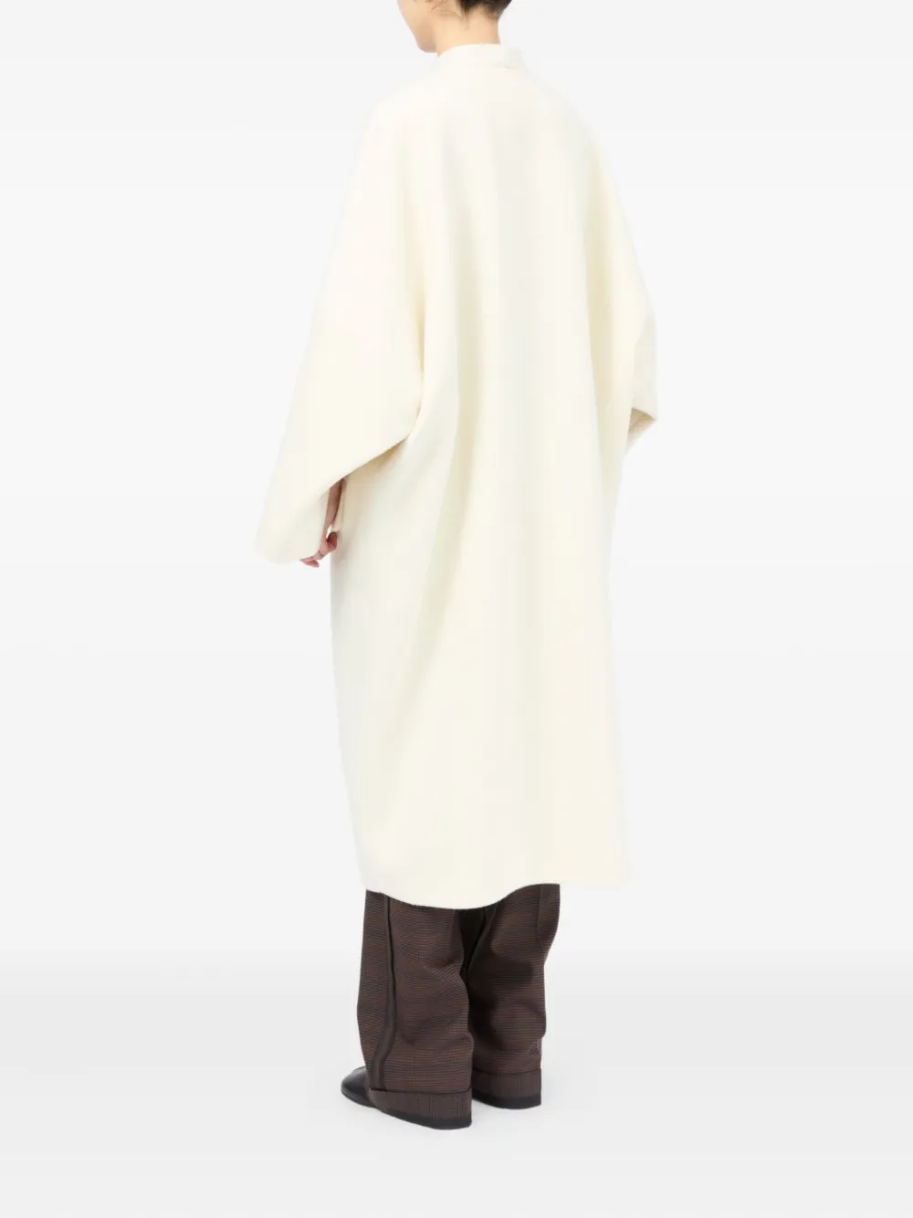 MM6 Maison Margiela asymmetric zip-front coat Wit