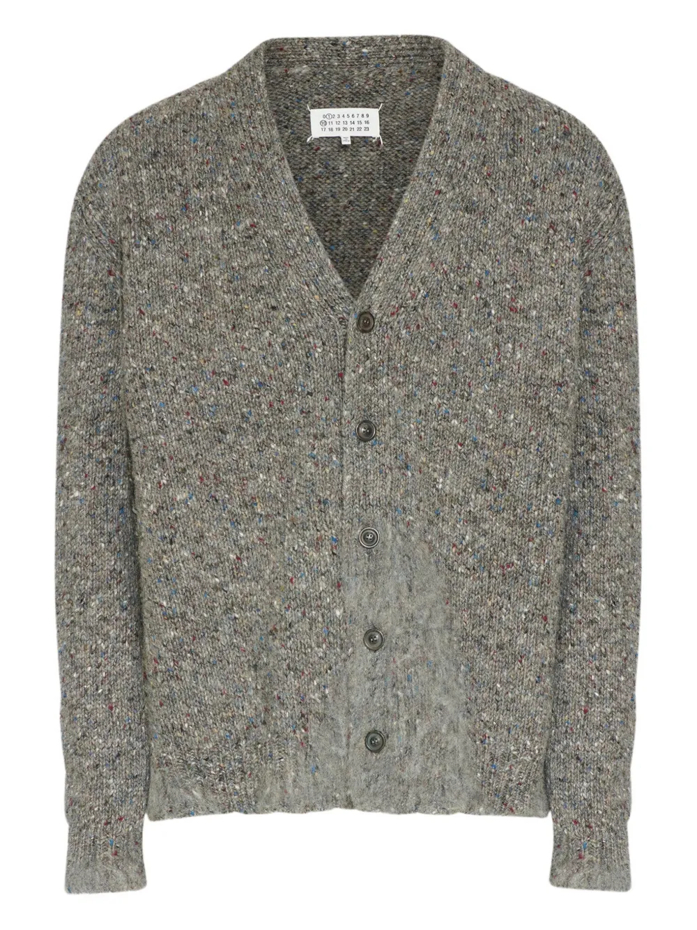 textured button-up cardigan