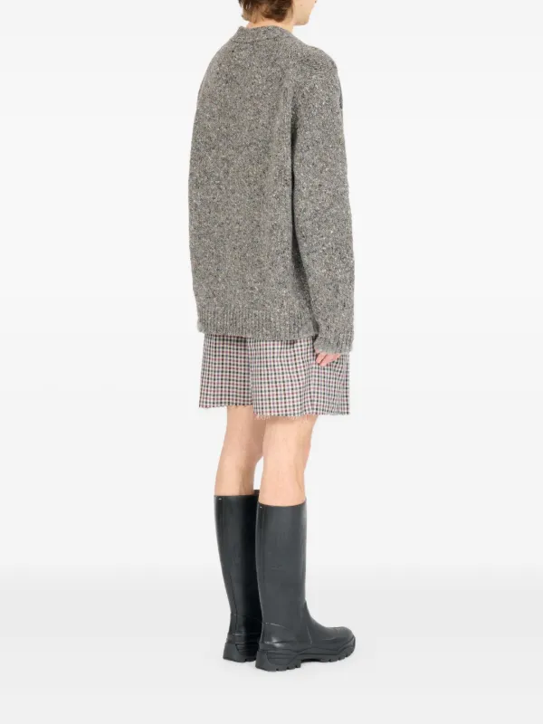 Maison Margiela テクスチャード カーディガン | グレー | FARFETCH JP