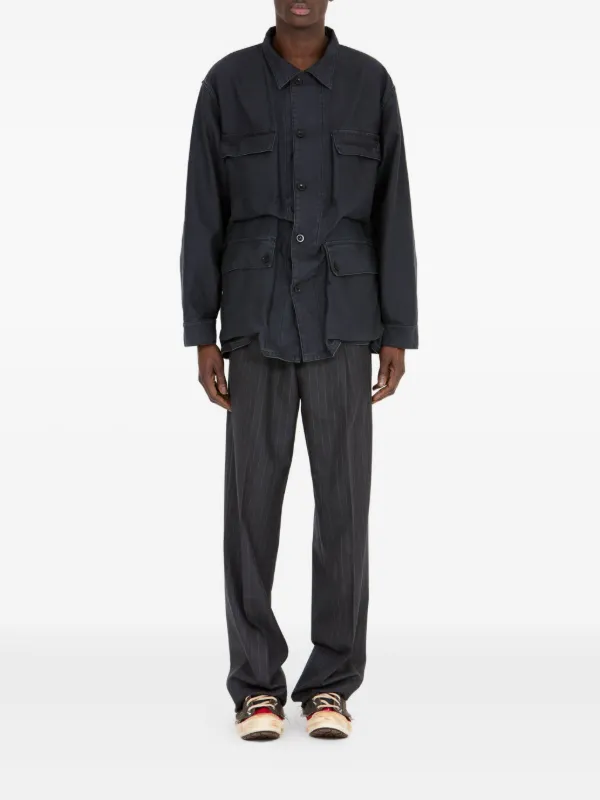 ジャケット・アウター Maison Margiela 3pocket shirts jacket 46 Maison Margiela patch-pocket Shirt Jacket | Blue | FARFETCH ID