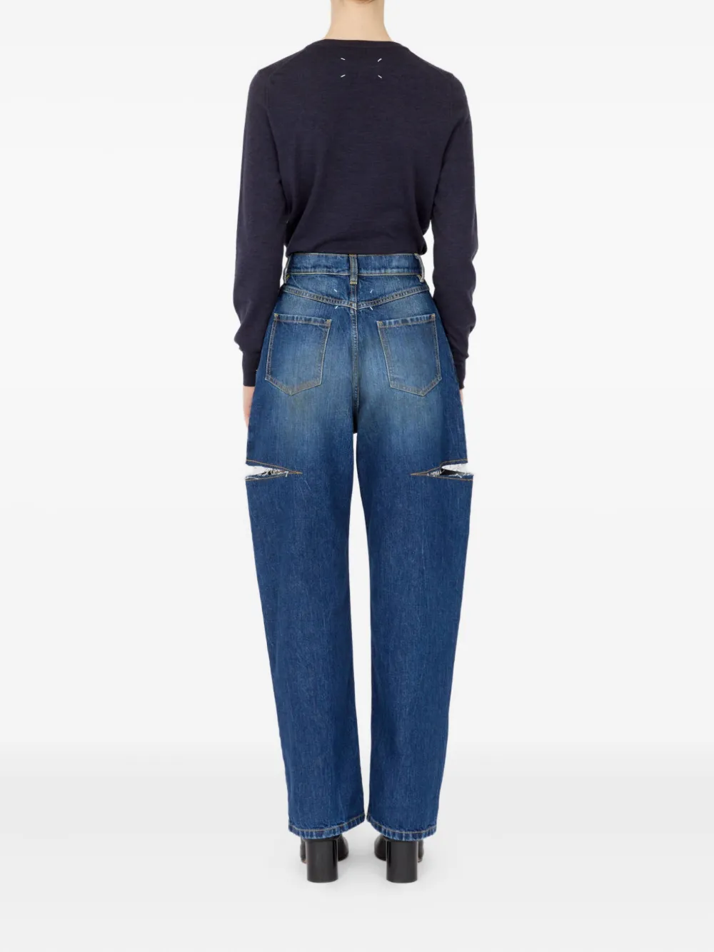 Maison Margiela Uitgesneden jeans Blauw