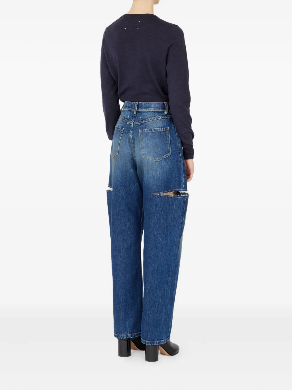 Maison Margiela Uitgesneden jeans Blauw