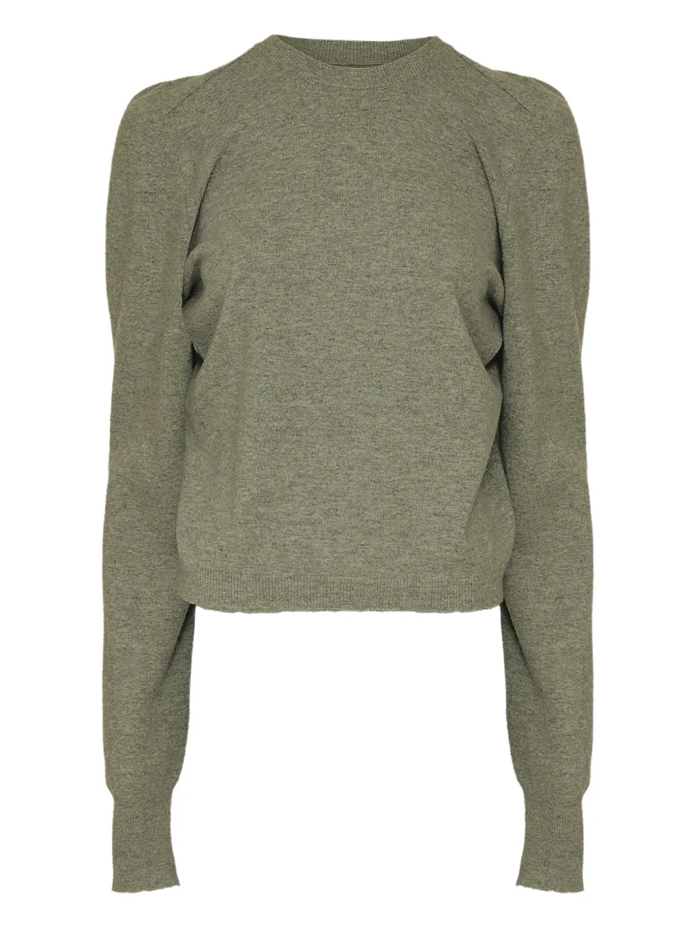 Maison Margiela puff-shoulder wool jumper | Green | Image 1