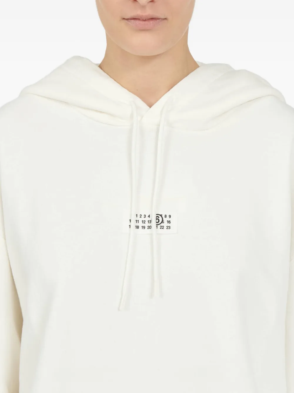 Mm6 Maison Margiela Mm6 By Maison Margiela Relaxed-fit Cotton Sweatshirt With Minimal Logo Detail In White